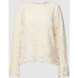 Y.A.S Blondetop yasPerla LS Lace Top S. Beige