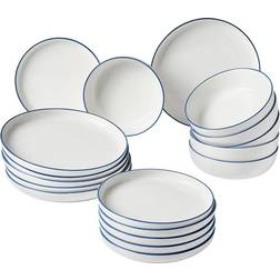 Westwing Collection Porzellan Geschirr Set Facile 6 Personen 18-tlg