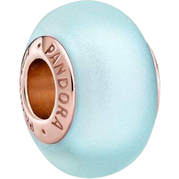 Pandora Charm Verre de Murano Bleu Mat Colours Or rose