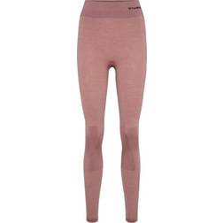 Hummel Clea Seamless MID Waist Tights - Woodrose/Rose Taupe Melange