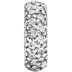 Pandora Sparkle Spacer Charm - Silver/Transparent