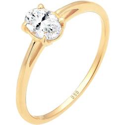 Elli Understated Engagement Ring - Gold/Topaz