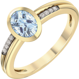 Støvring Design Dust Ring - Gold/Topaz/Diamond