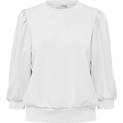 Selected Femme Damen Slftenny 3/4 Sweat Top Noos Shirt, Snow White