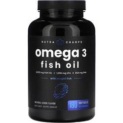 NutraChamps Omega 3 Fish Oil Lemon 180 st