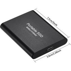 Cynthia 4TB, black External Hard Drive Portable Shockproof Mobile SSD