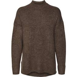 Vero Moda Vmlefile Pullover - Brown/Brown Lentil