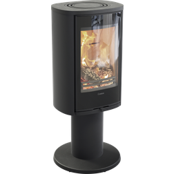 Contura 870G Style Black Pedestal with Glass Door