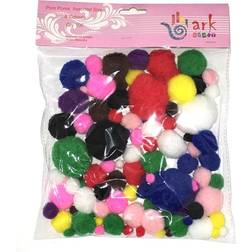ARK Pom Poms Colors & Sizes 100pcs
