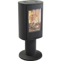 Contura 870 Style Black on Pedestal with Cast Iron Door