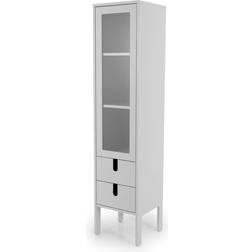 Tenzo Uno White Glass Cabinet 40x178cm