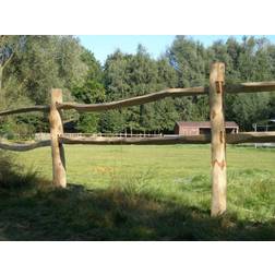 Kastanjehagen 2-Hulls Rustikk Hjørnestolpe Kastanjeinnhegning 200cm