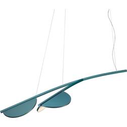 Flos Almendra Organic Y Short S2 Bay Blue Metallized Pendant Lamp 132.6cm