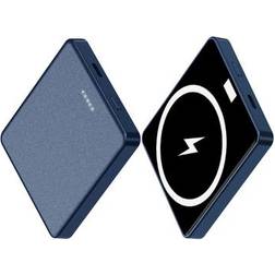 MTP Products E30 10000mAh 15W trådløs opladning PD QC 20W magnetisk absorberet powerbank ekstern batteripakke telefonoplader blå