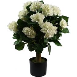 Leaf Hydrangea Potted White Artificial Plant