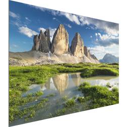 Klebefieber South Tyrolean Pinnacles and Water Reflections Multicolor Bild 40x60cm