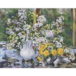 Adlibris Broderisett blomster borddekking 40 x 31 cm RTO