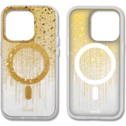 SONIX case for iPhone 14 Pro Max compatible with MagSafe 10ft Drop Tested Drippin gold glitter