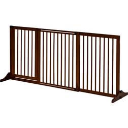 Pawhut Wooden Pet Gate with Lockable Door