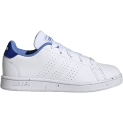 adidas Kid's Advantage Lifestyle Court Lace - Cloud White/Cloud White/Blue Fusion