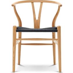 Carl Hansen & Søn CH24 Y Oak White Oil/Black Chaise de Cuisine 76cm