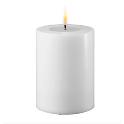 Deluxe Homeart Block White LED Candle 12.5cm