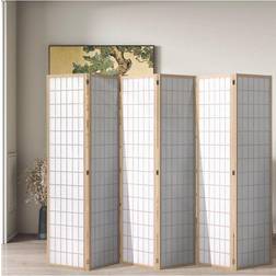Living and Home 6-Panel Solid Folding Screen Room Divider