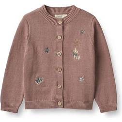 Wheat Kid's Ella Knit Cardigans - Lavender Rose