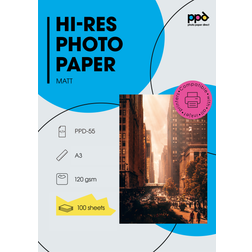 PPD 11x17" Inkjet High Resolution Matte Paper 49lb 180gsm 100pcs