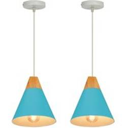 STOEX Modern Nordic Retro Light Blue Pendant Lamp 22cm 2pcs