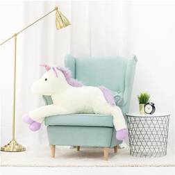 TeddyWay Stor Plys Enhjørning, Tøjdyr, Legetøj, 125 Cm, Hvid, Soso