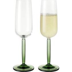 Kähler Hammershøi Green Flûte à Champagne 24cl 2pcs