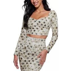 Guess Amy Crop Top - Sandy Polka Dots