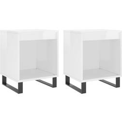 vidaXL 830737 White Table de chevet 35x40cm 2pcs