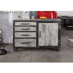 Massivmoebel24 Heavy Industry Grey Buffet 120x92cm