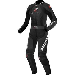 Bogotto Losail Two Piece Motorcycle Leather Suit - Black Woman