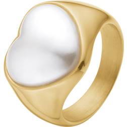 Schultz Jasmin Heart Ring - Gold/White