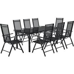 Juskys Gartengarnitur Milano Gartenmöbel Essgruppe, 1 Tisch einschl. 8 Stühle