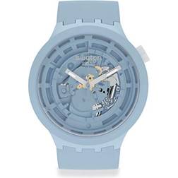 Swatch Swatch Big Bold Standard Next bio-sourced Material Strap, Blue, 16 Casual Model: SB03N100