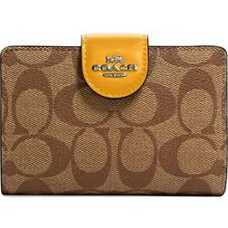 Coach Corner Zip Medium Wallet - QB/Khaki/Ochre