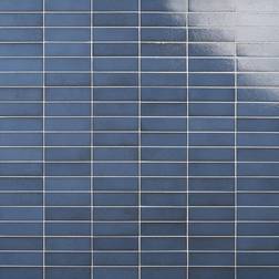 Ivy Hill Tile Ivy Hill Tile Vibe Blue Steel 2.36 7.87 Glossy Lava Stone Cement Subway Wall Tile 3.88 sq. 20x6cm