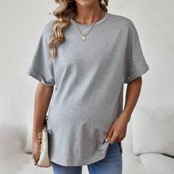 Shein Maternity Batwing Sleeve Loose Fit Round Neck T-Shirt