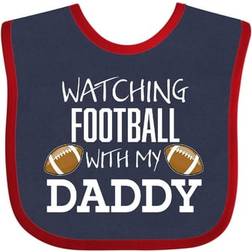 Inktastic Watching Football with My Daddy in White Baby Bib