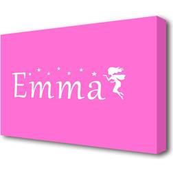 East Urban Home Your Name In Fairy Dust Pink Wall Decor 35.6x50.8cm