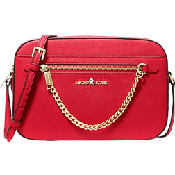 Michael Kors Jet Set Large Saffiano Leather Crossbody Bag - Bright Red