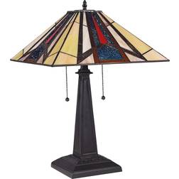 Tiffany Style Mission Design Bronze Table Lamp 22.4"