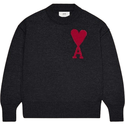 AMI De Coeur Logo Sweater - Black/Red