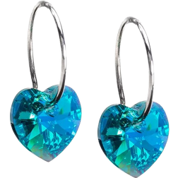 Blomdahl Heart Earring - Silver/Turquoise