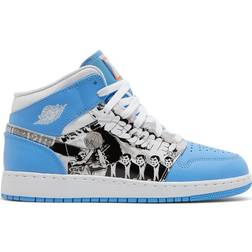 Nike Air Jordan 1 Mid Game Winner GS - White/Starfish/University Blue