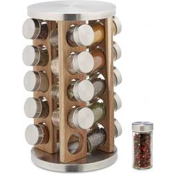 Relaxdays Rotating spice rack with 20 jars